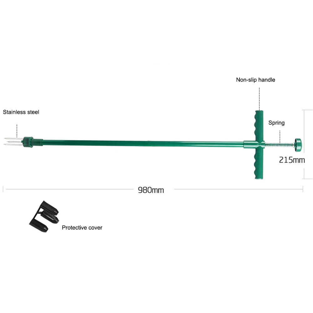 980*215 мм Длинный стоячий рыхлитель для сада ручной рыхлитель с 3 когтями с ножками из нержавеющей стали педаль садовый инструмент