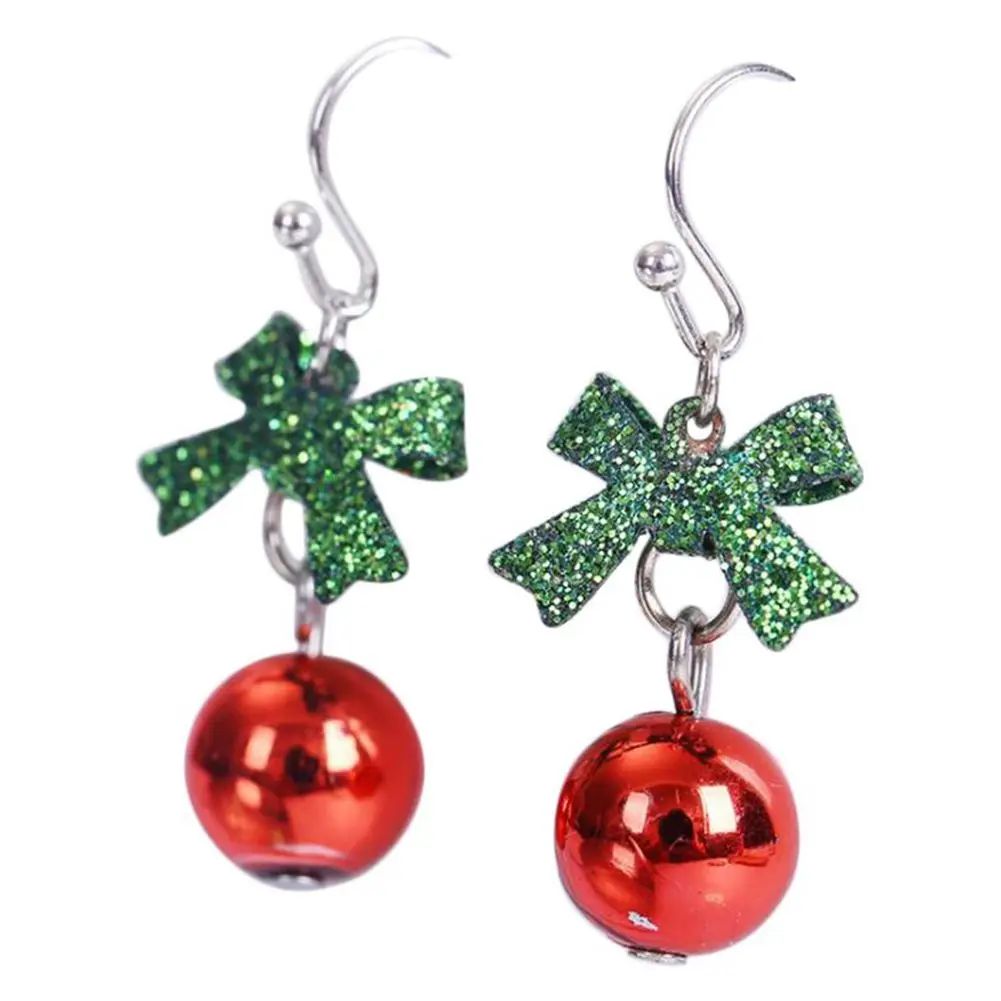 Christmas earrings Women romantic bow tie Ear stone Fashion shiny
