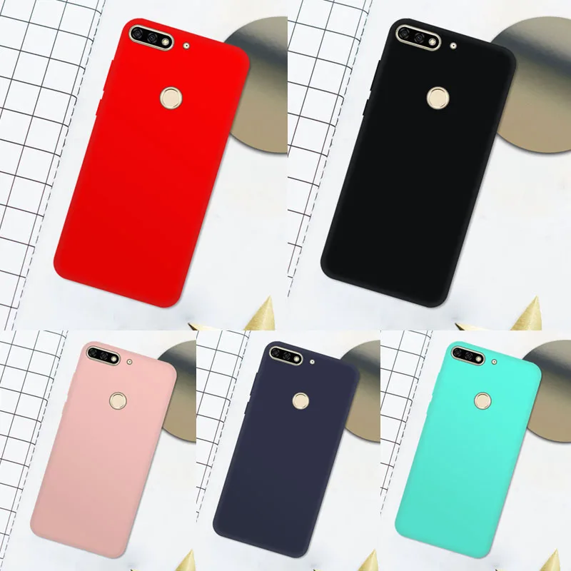 

for Huawei Honor 7C AUM-L41 5.7" Honor 7C 5.99" Case Cover Soft matte Silicon TPU Back For Y6 Prime 2018 Honor 7A Pro Phone Case