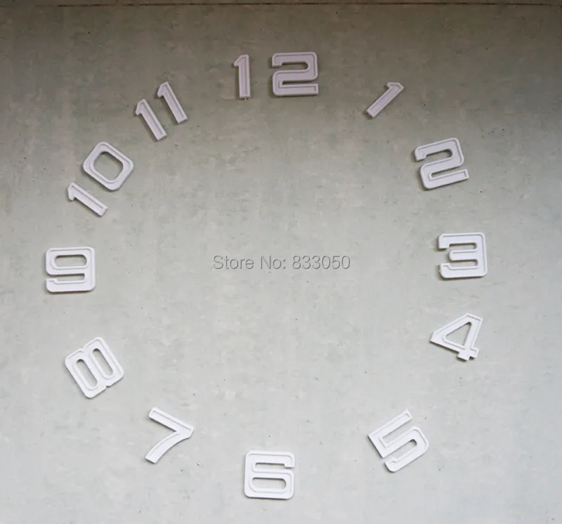 5 шт. красочные большие арабские часы с номерами для Часы настенные кварцевые движение DIY
