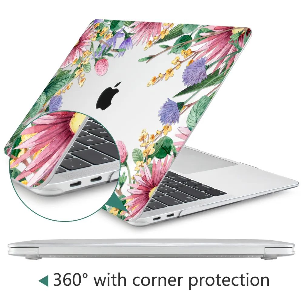 Чехол чехол для ноутбука MacBook Air 11 A1465/air 13 A1932 A1466 pro 13 retina 13 A1502 Mac book Pro 13 A2159 цветок чехол