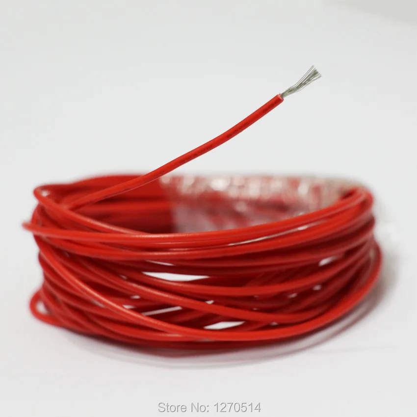 Луженый Медный черный кабель 22AWG электрический провод изолированный из ПВХ