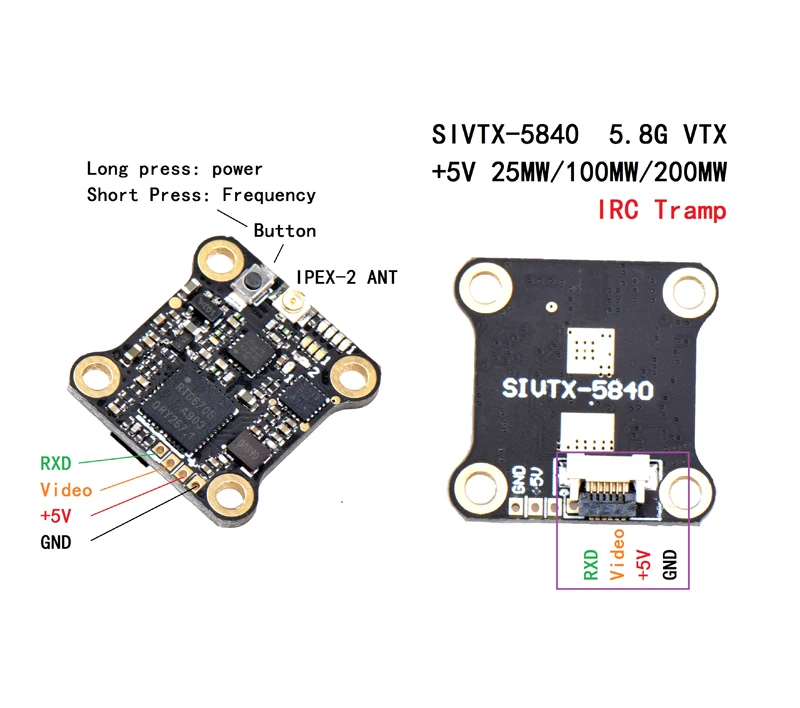 SIF4 BEC 2A CES 13A a 2-4 S F4 Torre OSD 200 mW transmisión OSD ajuste el parammetro