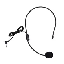 Nuevo micrófono para auriculares montado en la cabeza, portátil, ligero, con cable, 3,5mm, Plug Guide, Lecture speaker headset mic para reunión de enseñanza