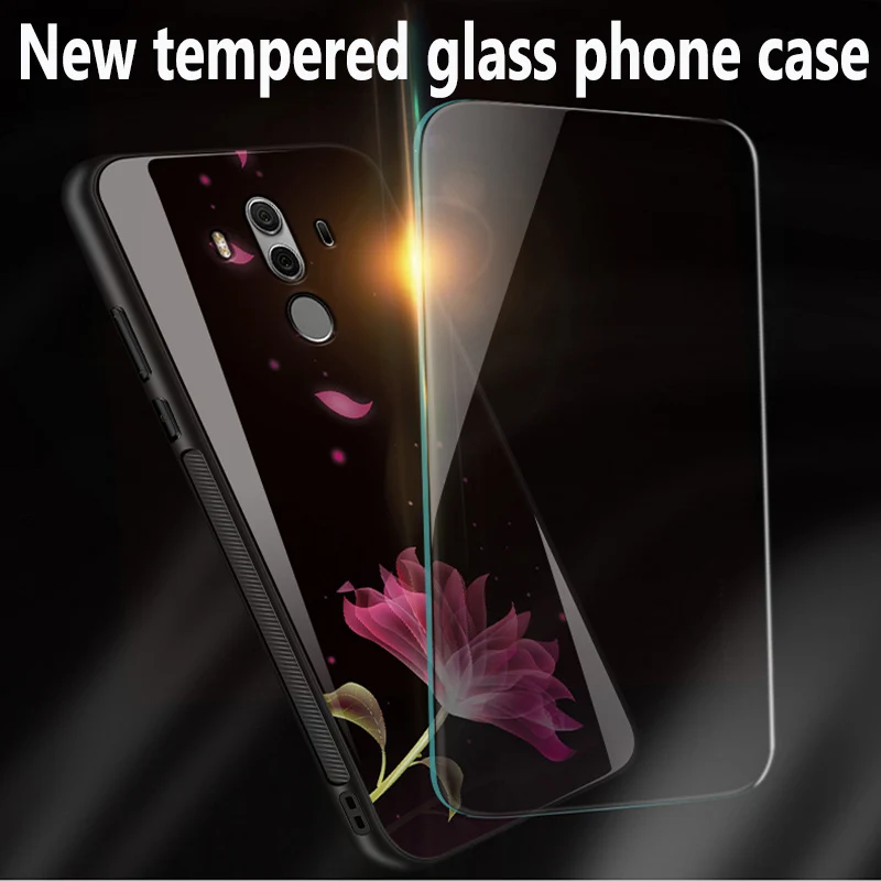 Для Huawei Mate 10 pro Модный чехол из закаленного стекла задняя крышка для Mate10 10pro чехлы