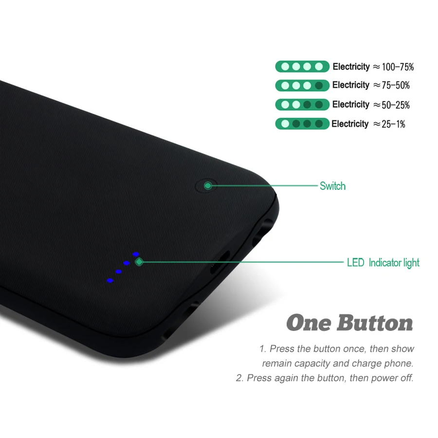 HORUG Battery Charger Case For iPhone 6 7 8 6s Plus Battery Case Power Bank Charging Cases Charger Ultra Slim External Back Pack