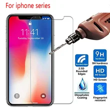 HD защитное закаленное стекло для iphone X XS Max XR 6 6s 7 8 plus 5 5S SE 5c 4S 9 H Защитная пленка для экрана чехол стекло на айфон 7 6 5s