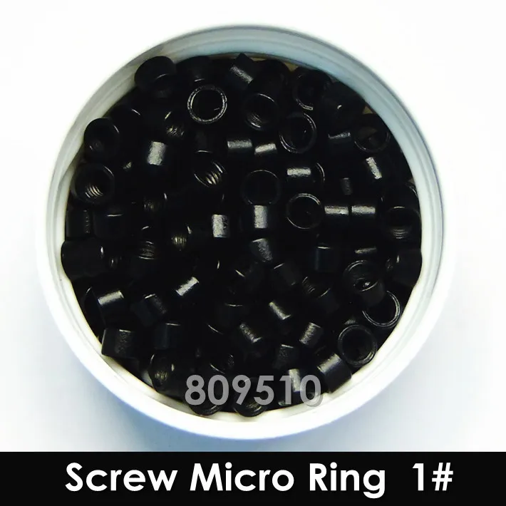 5000 шт./лот Алюминиевый Винт Micro Кольцо Черный Цвет Размер 3.5 мм, 4.0 мм, 4.5 мм