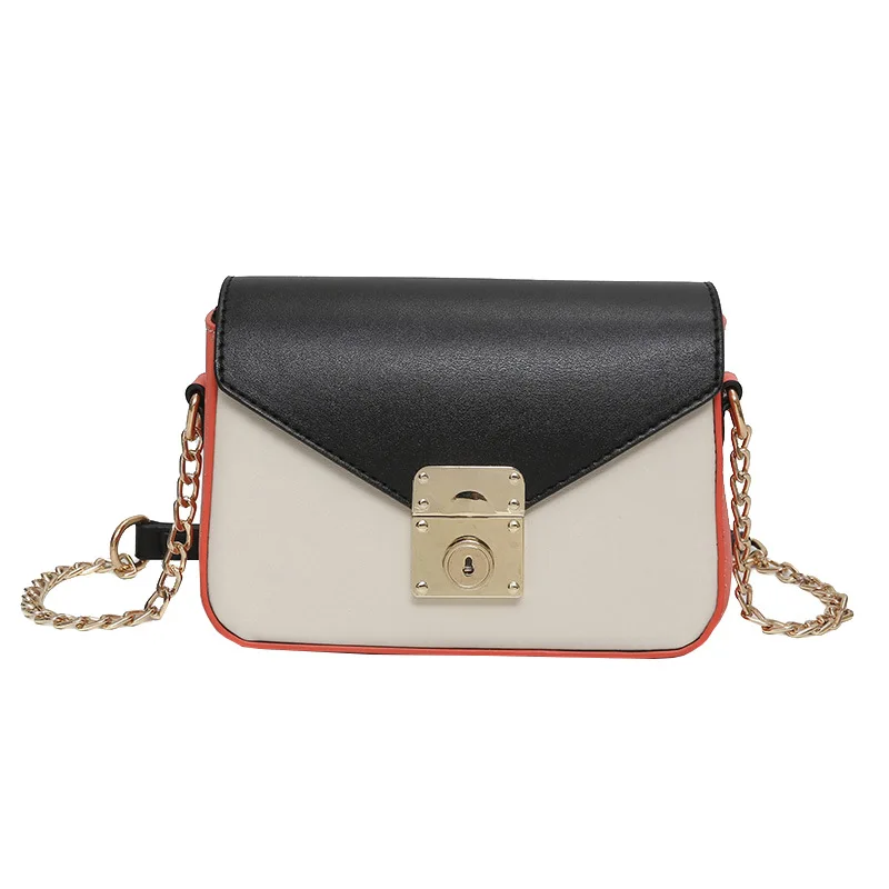 

2017 New Panelled Color Crossbody bag Vintage Women Handbag Hasp Messenger bag PU Leather Flap Famous Designer Solid Mochilas
