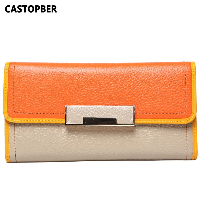 

Fashion Designer Cowhide Wallets Famous Luxury Brand Women Wallet Genuine Leather Long Style Ladies Purse Clutch Card Holder