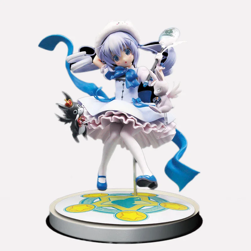

Anime Is the order a rabbit Kafuu Chino Magical Girl Chino 1/7 Scale PVC Painted Figure Collectible Toy 21cm