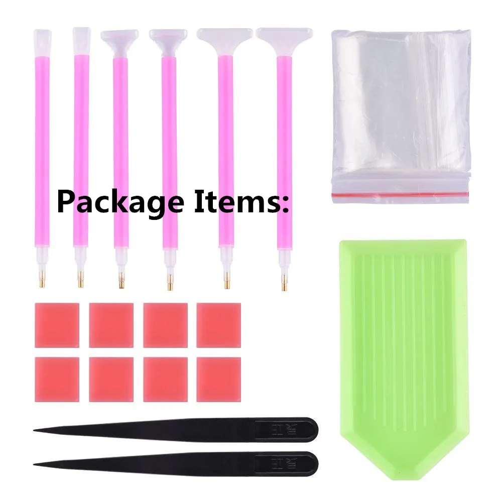 CN/_ 11x Diamond Painting Cross Stitch Tools Kits Embroidery Point Pen Tweezers