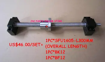 

C7 SFU1605 Ballscrew-L300mm end machined+ BK/BF12 Support CNC parts