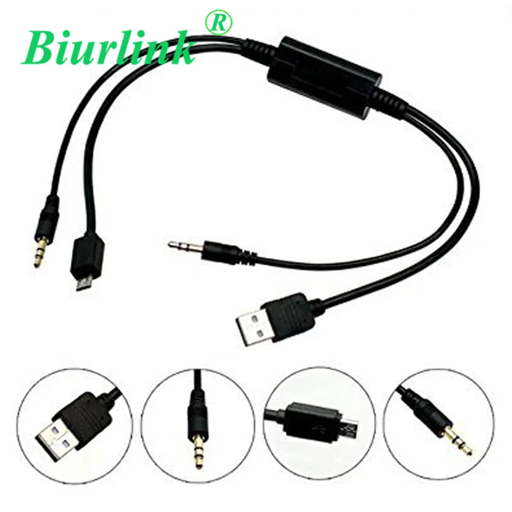 USB y Cable de 3,5 mm Compatible para iPX XS MAX XR X 8 7 7 para BMW 1