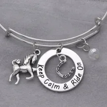 Модный регулируемый браслет с кристаллами, ювелирное изделие, лошадь, сохраняющая спокойствие и езду на педали, подвеска knight maxim, браслет B167(China)