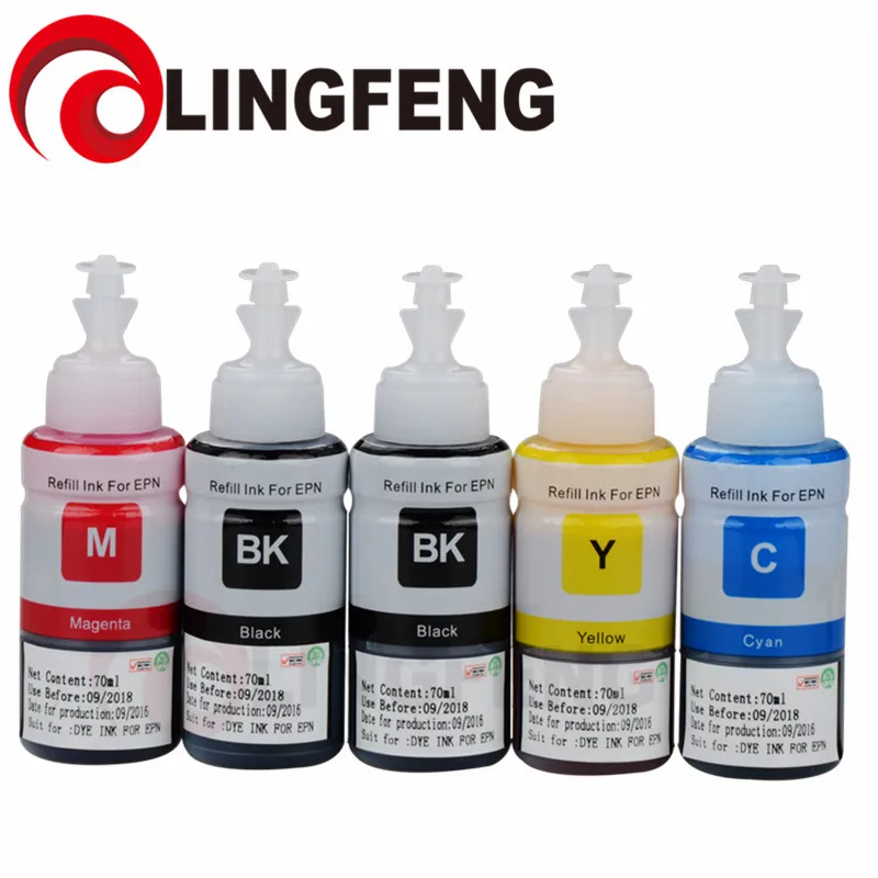 Tinta da Impressora para Epson L382 L365 L355 L310 L300 L220 L210 L1300 L1200 L110 L200 Impressora L565 L550 L486 L455 L386
