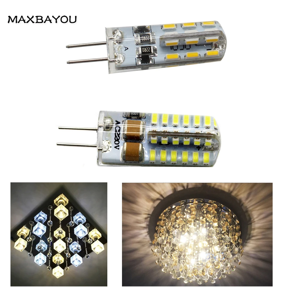 

Energy Saving G4 LED Light Bulb 3W 5W 24LEDs/48LEDs Replacement Incandescent/Halogen Bulbs Corn Bulb Crystal Capsule Lights Lamp