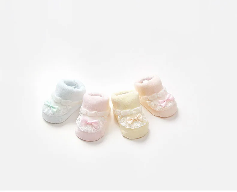 Kidadndy/носки для малышей г. Новые хлопковые кружевные нескользящие носки для новорожденных носки принцессы без костей, H0024