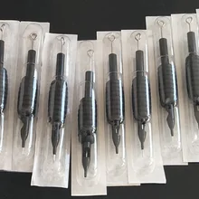 40 шт. 1RL 3RL 5RL смешанные одноразовые Насадки для татуажа трубы с Вышивка Крестом Иглы 3/"(19 мм) одноразовые иглы татуировки и трубы Ручки рулевые для мотоциклов с наконечником