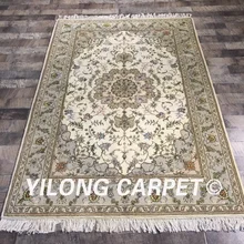 Yilong 4'x6' handknotted высокого качества гостиная украшения изысканный ковер Шерсть Шелк(wy2088s4x6