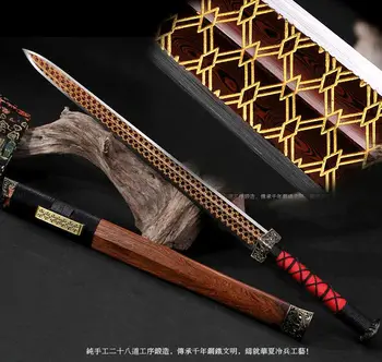 

Battle Ready Kung Fu Swords Sharp Manganese Steel Full Tang Gilt Blade Chinese Sword Han Tang Battle Jian