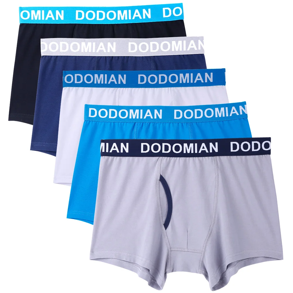 

2019 New Long Boxers Cotton 5pcs/lot Boxershorts Summer Men Boxer Homme Mens Underwear Soft Underpants For Man US Size S-XL
