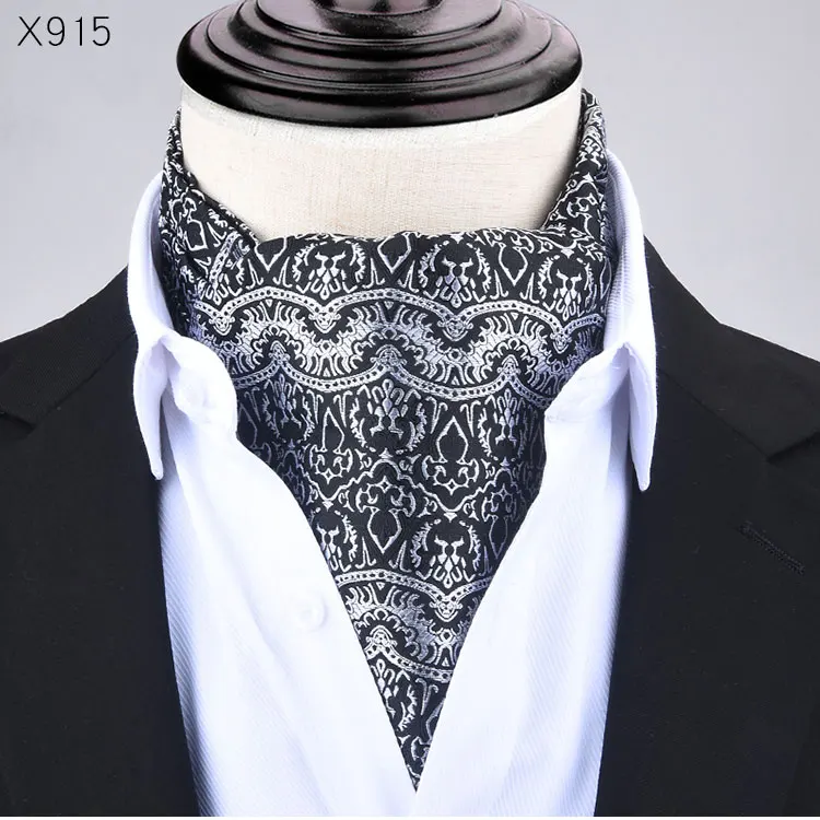 Мужской винтажный Свадебный формальный галстук в горошек Ascot Scrunch Self британский стиль джентльмен полиэстер шеи галстук роскошный