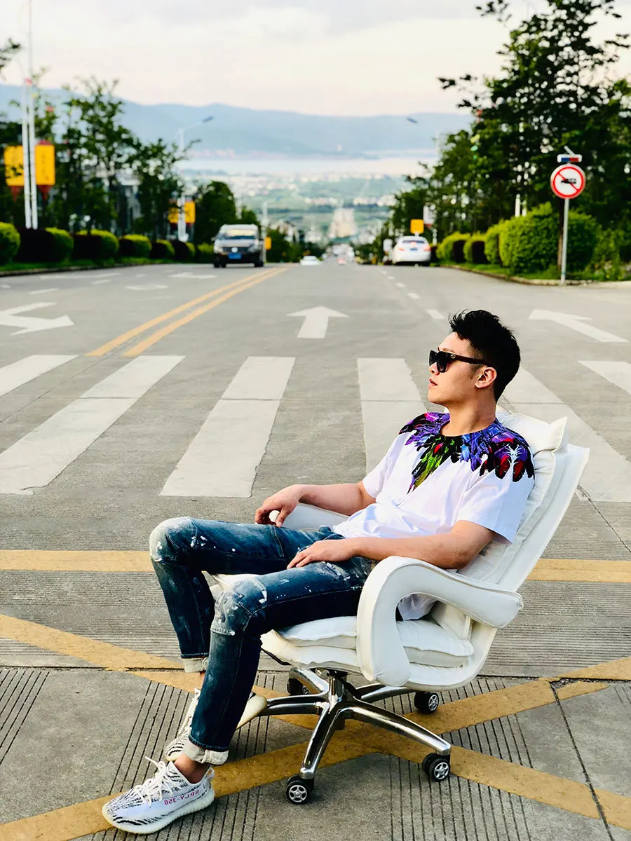 

Happy Seat Household Main Sowing Genuine Leather Boss Can Lie Lift Gaming European Sofa Directly Swivel Chair You