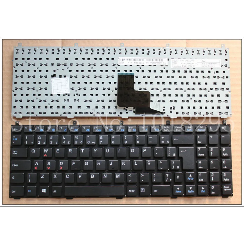 

NEW Laptop Keyboard For Clevo P150HM P170HM W150HRM W170HRMP151EM W150ER W170ER Without Frame BR/Brazil