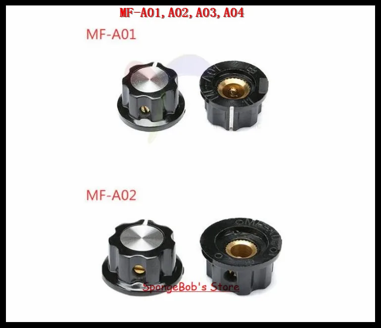 5~ 10 шт./лот MF-A01, A02, A03, A04 бакелит Вращающаяся ручка потенциометра Кепки для RV24 3590S WHT118 WX050 WX030 и т. д