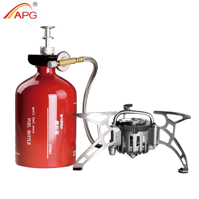 APG Portable Camping Stove Oil/Gas Multi-Use Gasoline Stove 1000ml Picnic Cooker Hiking Equipment