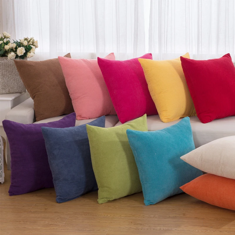 2016 sale corduroy solid decorative throw pillow cases soft couch pillowcase outdoor cushion cover for sofa - Decorative Pillows Cheap 2016 sale corduroy solid decorative throw pillow cases soft couch pillowcase outdoor cushion cover for sofa - Decorative Pillows Cheap