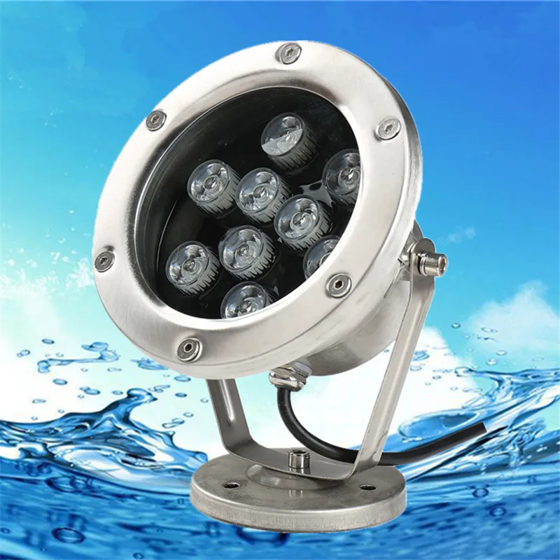 

Underwater Swimming Pool Light 3W 6W 9W Waterproof Led Color Water Fall Fountain IP68 Landscape Fountain Lamp 24V RGB Stainless