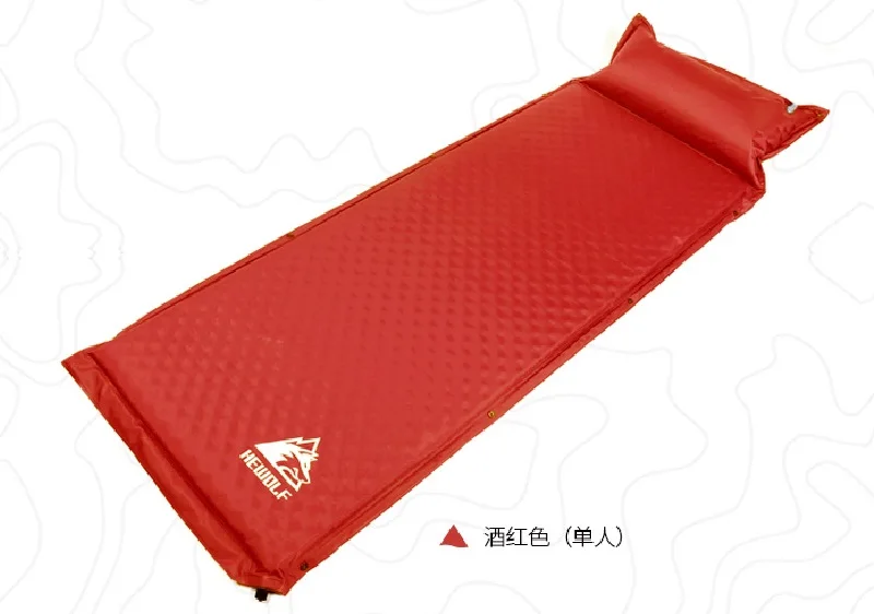 HEWOLF открытый 188*65*5 см одиночный Автоматический надувной коврик для подушки утолщение надувной матрас для кровати открытый тент обеденный коврик для отдыха - Цвет: Red