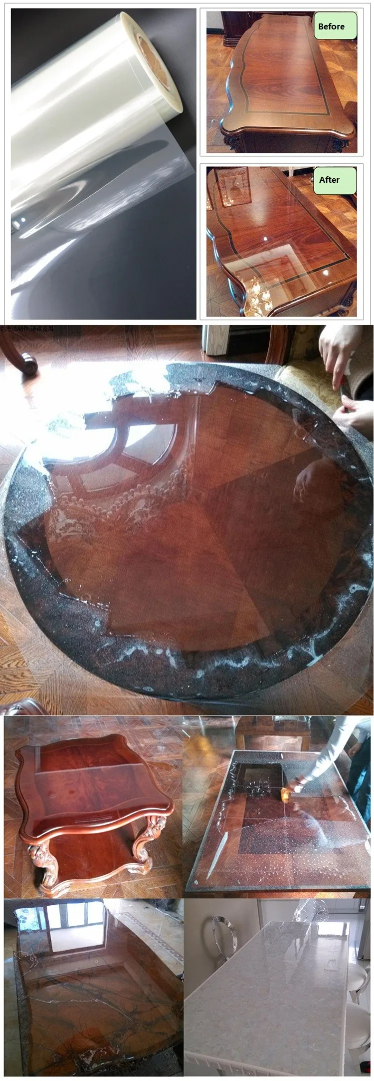 60 см X 5 м ПВХ Виниловая прозрачная настенная наклейка кухня столешница плитка жиронепроницаемый, водонепроницаемый самоклеющиеся обои оконная стеклянная пленка