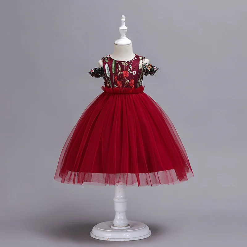 

Girls Dress Sleeveless Kids Flower Dresses Children Tutu Vestidos Summer Dress For Christmas Party Birthday Kids Frocks Clothes