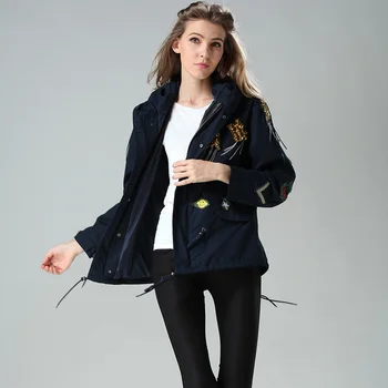 

Navy Parka Simple Coat Ladies Spring Wear,Tassel Idian Style Mr or Mrs Fashion Wear in Spring