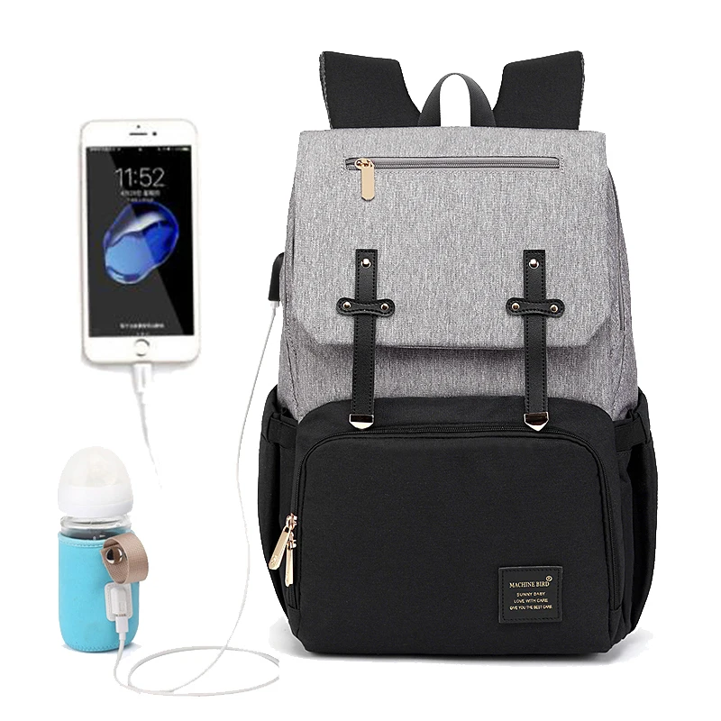 Multifunction Diaper Bag Usb Mummy Daddy Backpack Baby Stroller Bag Waterproof Oxford Handbag For Mom Travel Maternity Nappy Bag (1)