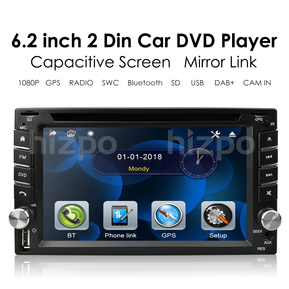 Perfect 6"2din AutoRadio Car multimedia Car DVD Player For Nissan Tape Recorder GPS Navi Stereo In dash Universal Double Head unit Audio 2