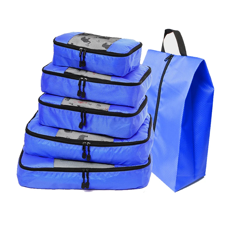 Packing Cubes Travel Luggage Organizer Dark Blue Travel Bag Fashion Dark Blue Waterproof Travel Bag Packing Cubes Luggage Bag