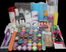 Hot sale Acrylic Powder Nail Art Kit UV Gel Manicure DIY Tips Polish Brush Set MS-113
