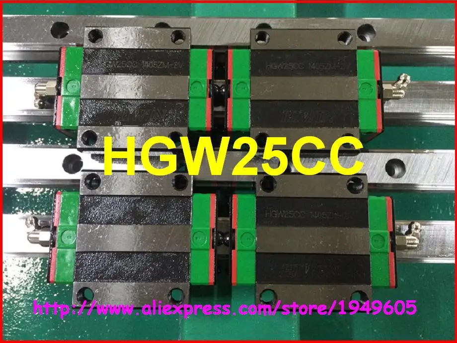 4pcs/lot HIWIN Guide bearing HGW25CC Slider blocksin Linear Guides