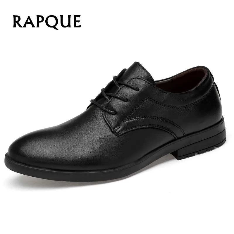 

Oxfords men formal shoes grnuine leather cow male dress shoes casual top quality mens shoe party solid black 8373 RAPQUE