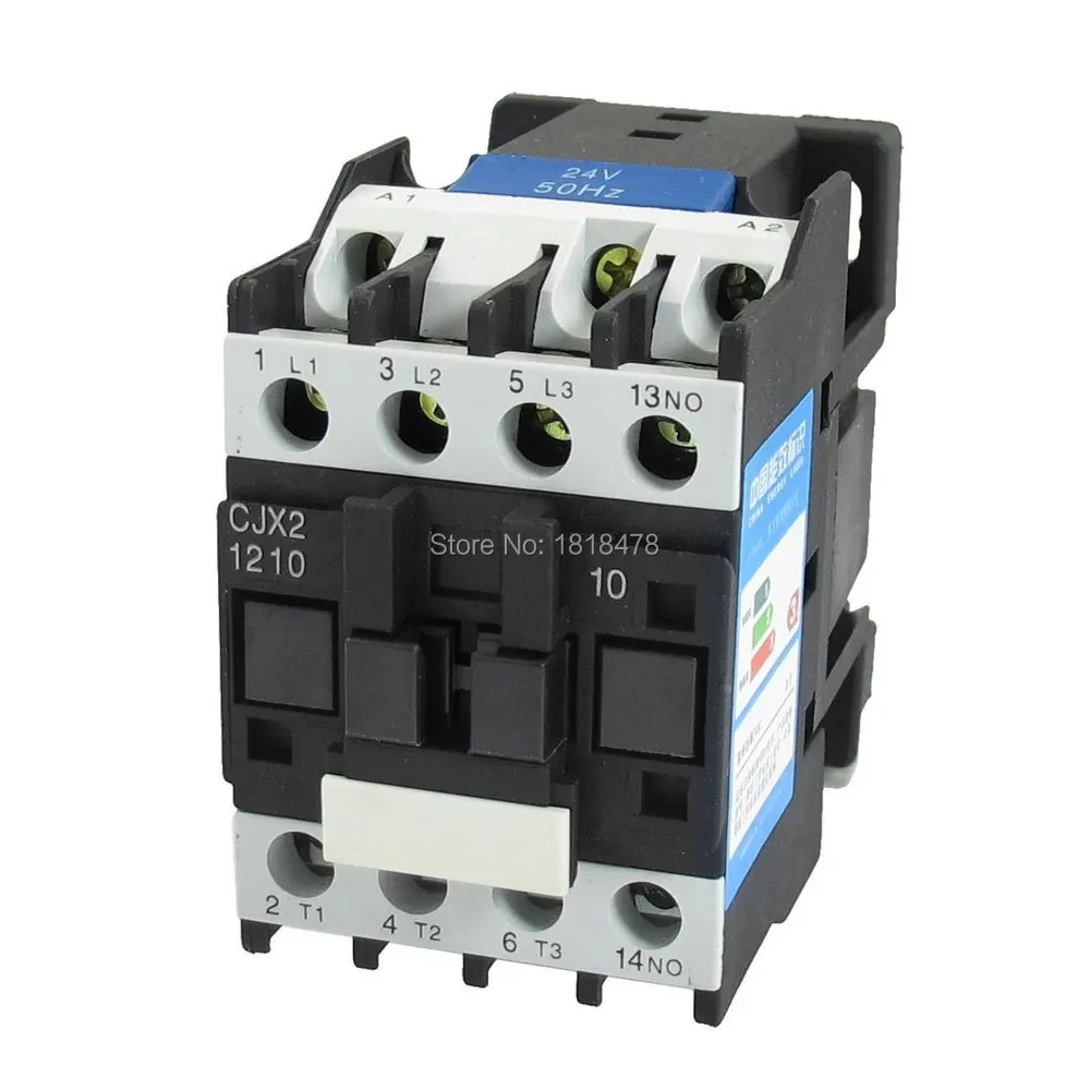 CJX2 D1210 AC 24V Coil Motor Starter Relay 3 Phase Pole Ui 660V Ith 20A