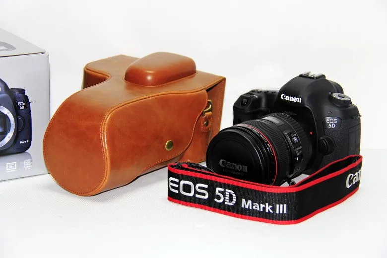 High Quality Camera PU Leather Cover Bag Case For Canon EOS 5DMarkII 5D