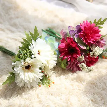

New Arrival 29cm 1 Bouquet Artificial Flowers Silk Flowers Artificial Gerbera Flowers For Home Decoration Wedding Bouquets