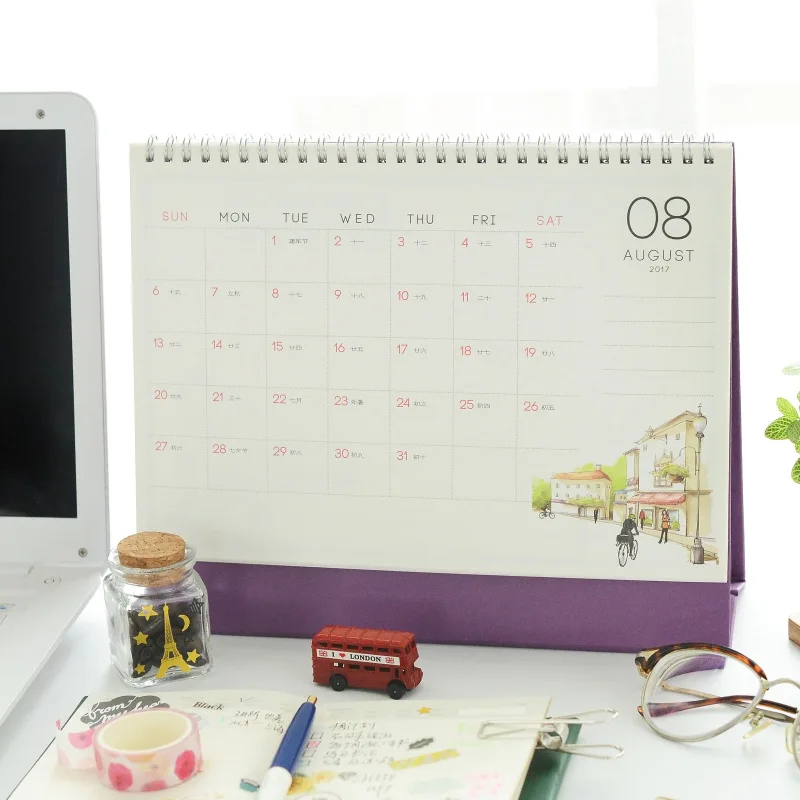 Корейский календарь Эйфелева башня планировщик настольный календарь на год