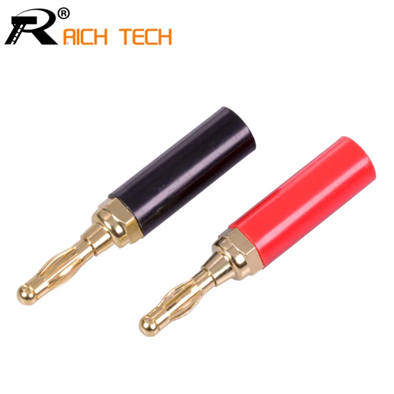 Buy 20pcs/10pairs Banana plugs Gold plated black/red