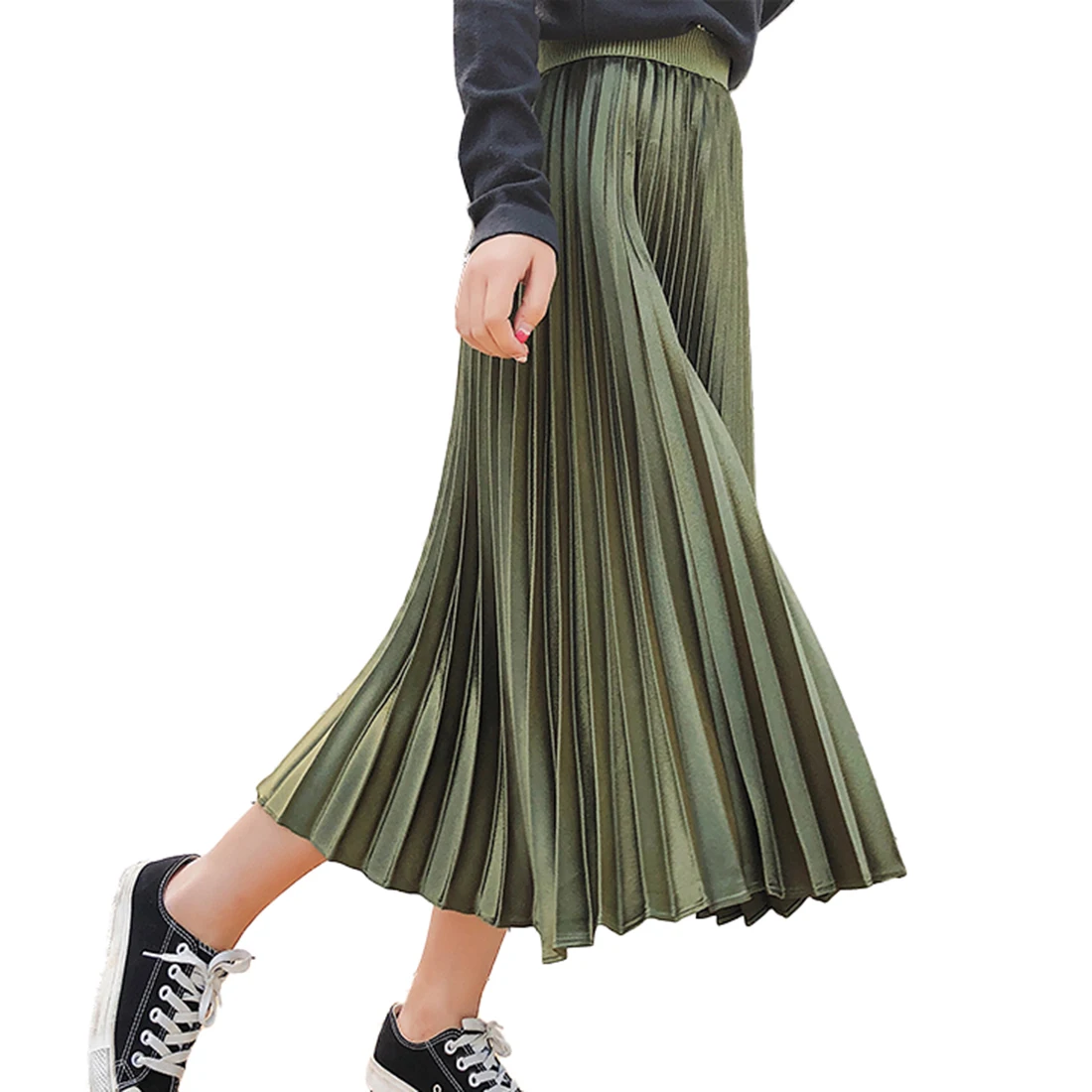 Yeni Moda 2018 Sonbahar Ve K S ska Kad n Kadife Etek Y ksek Bel Uzun 
