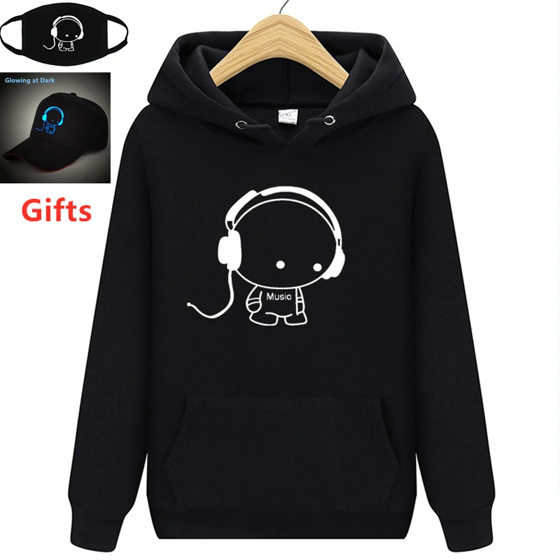 

Cap&Mask as gifts headphone hoodies music man sweatshirts men women hip hop Rapper DJ dancer Bboy hooded coat jacket tracksuits